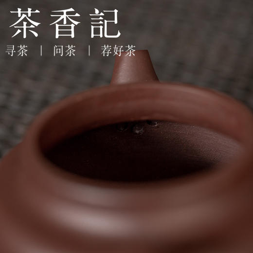 茶香记 全手工 紫泥德钟紫砂壶 高款 许达 经典壶形 沉稳周正 商品图3