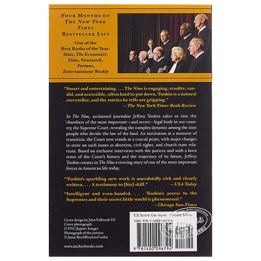 九人:美国高法院风云 英文原版 The Nine: Inside The Secret World of the Supreme Court 纽约时报年度好书 The Time 商品图2