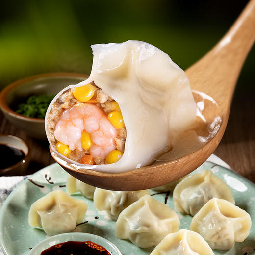 思念金牌虾 虾仁玉米水饺480g 商品图1