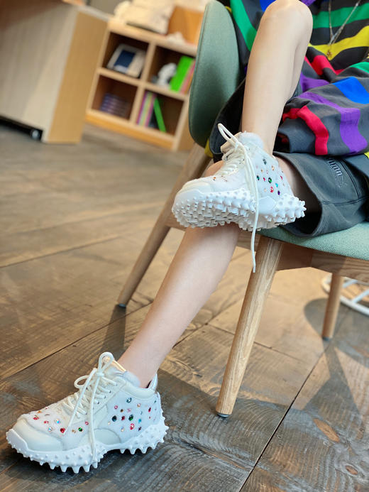 westory老爹鞋女ins潮2020冬季新款内增高亮片运动鞋W20CM70751 商品图1