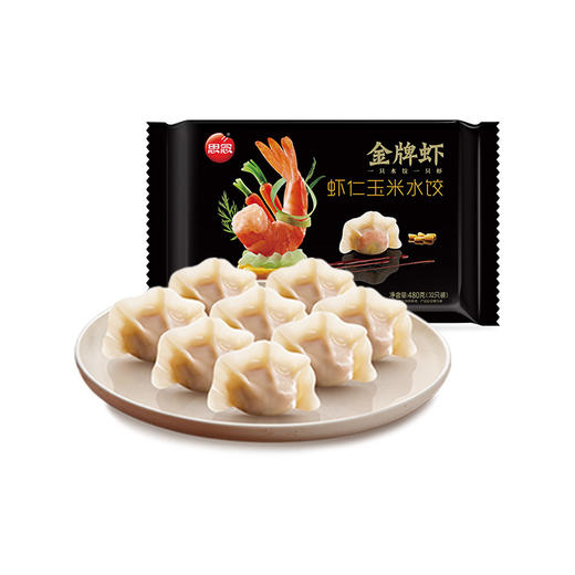 思念金牌虾 虾仁玉米水饺480g 商品图0