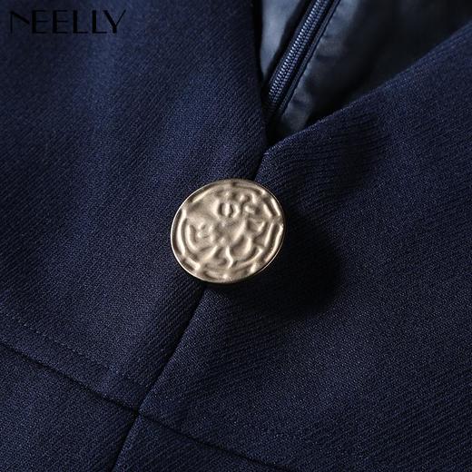 NEELLY纳俪新款女纯色宽松修身显瘦气质短裙背带裙A字裙 商品图3