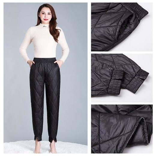 MQ-1758-2015新款时尚气质休闲高腰羽绒棉防风保暖束脚裤 商品图3