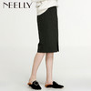 NEELLY纳俪冬装新款女装纯色职业短裙一步开叉半身裙包臀裙 商品缩略图0