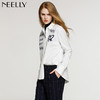 NEELLY/纳俪新款女纯色字母印花衬衣休闲衬衫N056802094 商品缩略图2