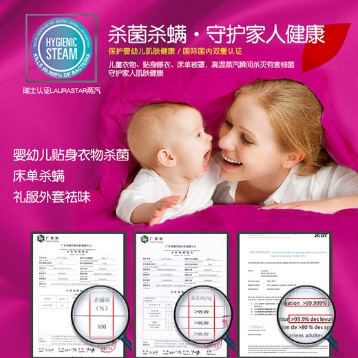 LAURASTAR 家用高端蒸汽挂烫机 LIFT PLUS 进口熨烫机 杀菌杀螨 商品图2