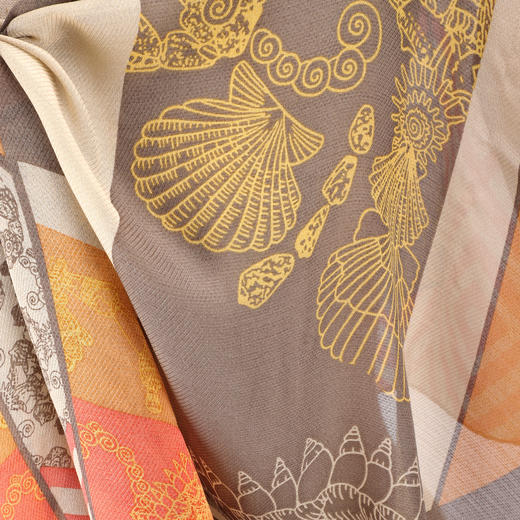 法国品牌renoma 出口韩国 羊毛桑蚕丝时尚围巾 商品图2