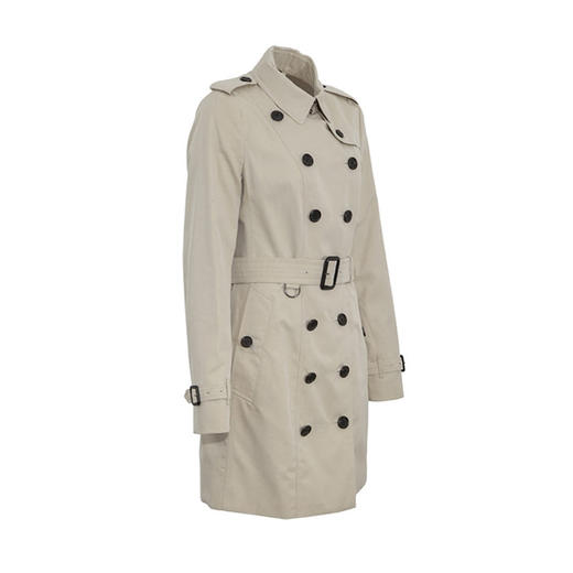 BURBERRY 巴宝莉 女士棉质桑德林汉姆版型 - 瘦版中长款 Trench 束腰风衣 米黄色 3913360 25010 商品图1