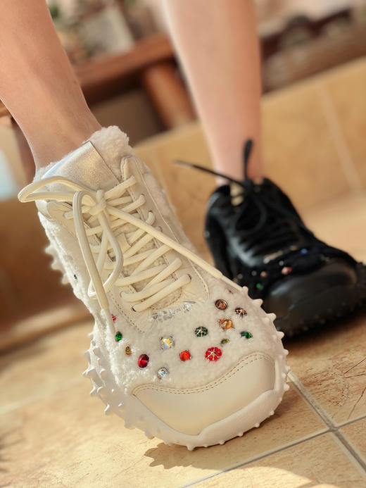 westory老爹鞋女ins潮2020冬季新款内增高亮片运动鞋W20CM70751 商品图2