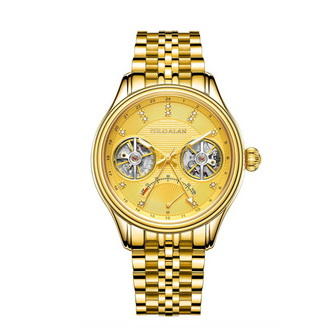 poloalan典藏双飞轮机械腕表