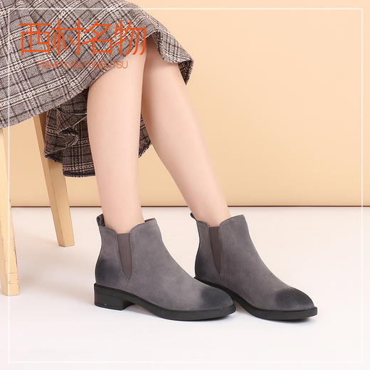 西村名物秋冬新款时尚复古切尔西靴短靴T274S41791 商品图2