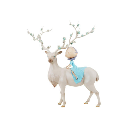 吴琼艺术 风中的童花 商品图0