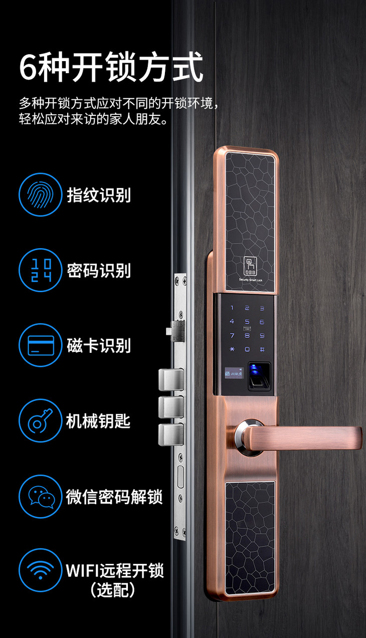 智能指纹锁 自动滑盖 - 电动车友商城