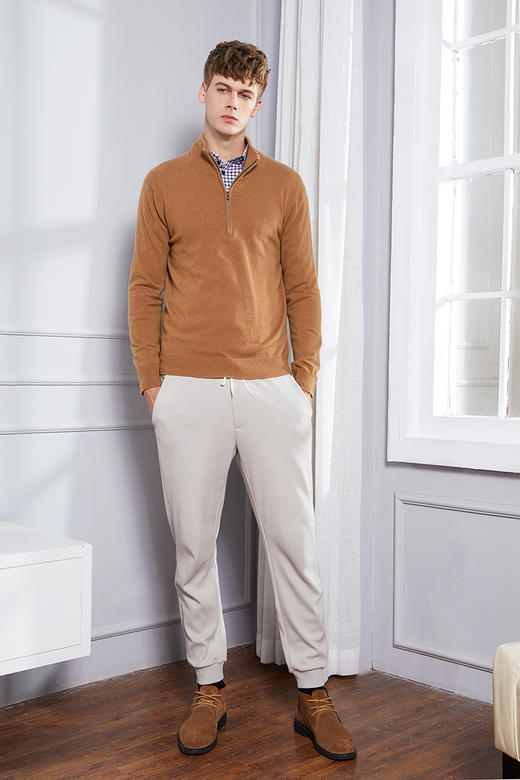 callisto卡其色全羊绒毛衣FPKNW149H 商品图2