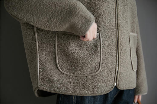 裁缝学苑 AG107拉链开衫外套纸样女装服装打版样板皮毛一体裁剪图 商品图4