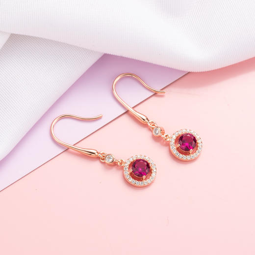 【宏艺珠宝】love红玫瑰·银耳饰