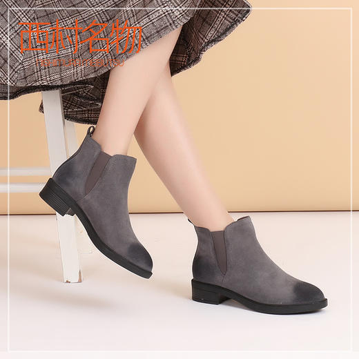 西村名物秋冬新款时尚复古切尔西靴短靴T274S41791 商品图1