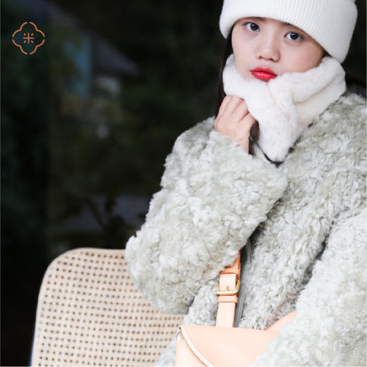 米马成衣 升级版延禧宫獭兔毛围脖/耳罩/头套 优质 22mm的冬兔长毛毛！ 商品图3