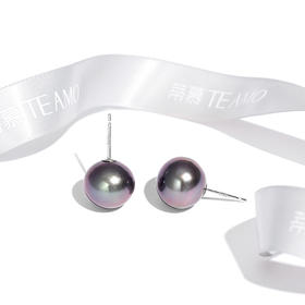 【简洁】系列 大溪地黑珍珠耳钉/经典作品