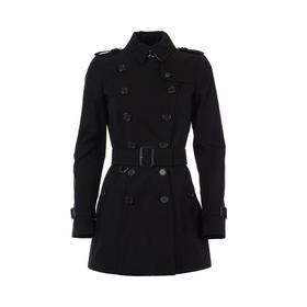 BURBERRY 巴宝莉 女士切尔西版型 – 短款 Heritage Trench 束腰风衣 黑色 4013307 00100