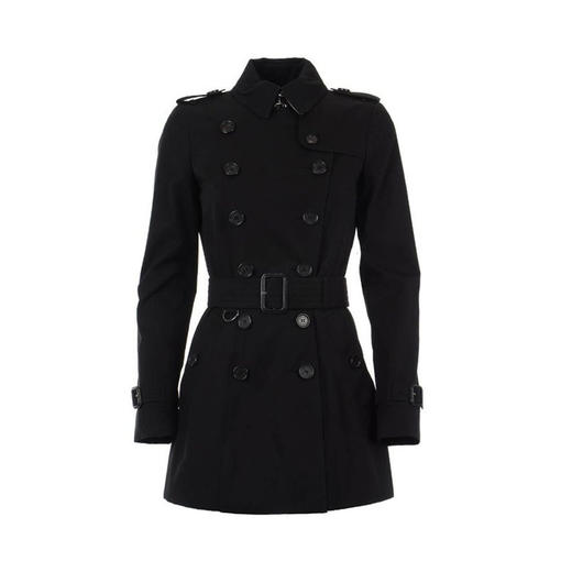 BURBERRY 巴宝莉 女士切尔西版型 – 短款 Heritage Trench 束腰风衣 黑色 4013307 00100 商品图0