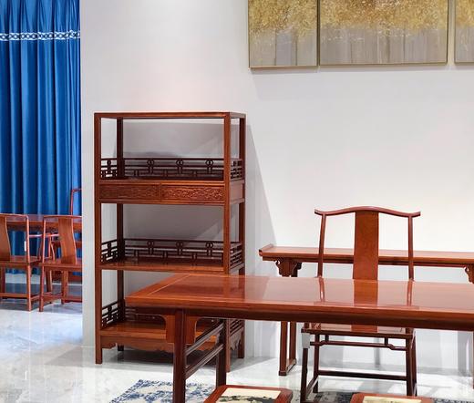 红桥红  家具严选  缅甸花梨（大果紫檀）  【画案组合七件套】 商品图1