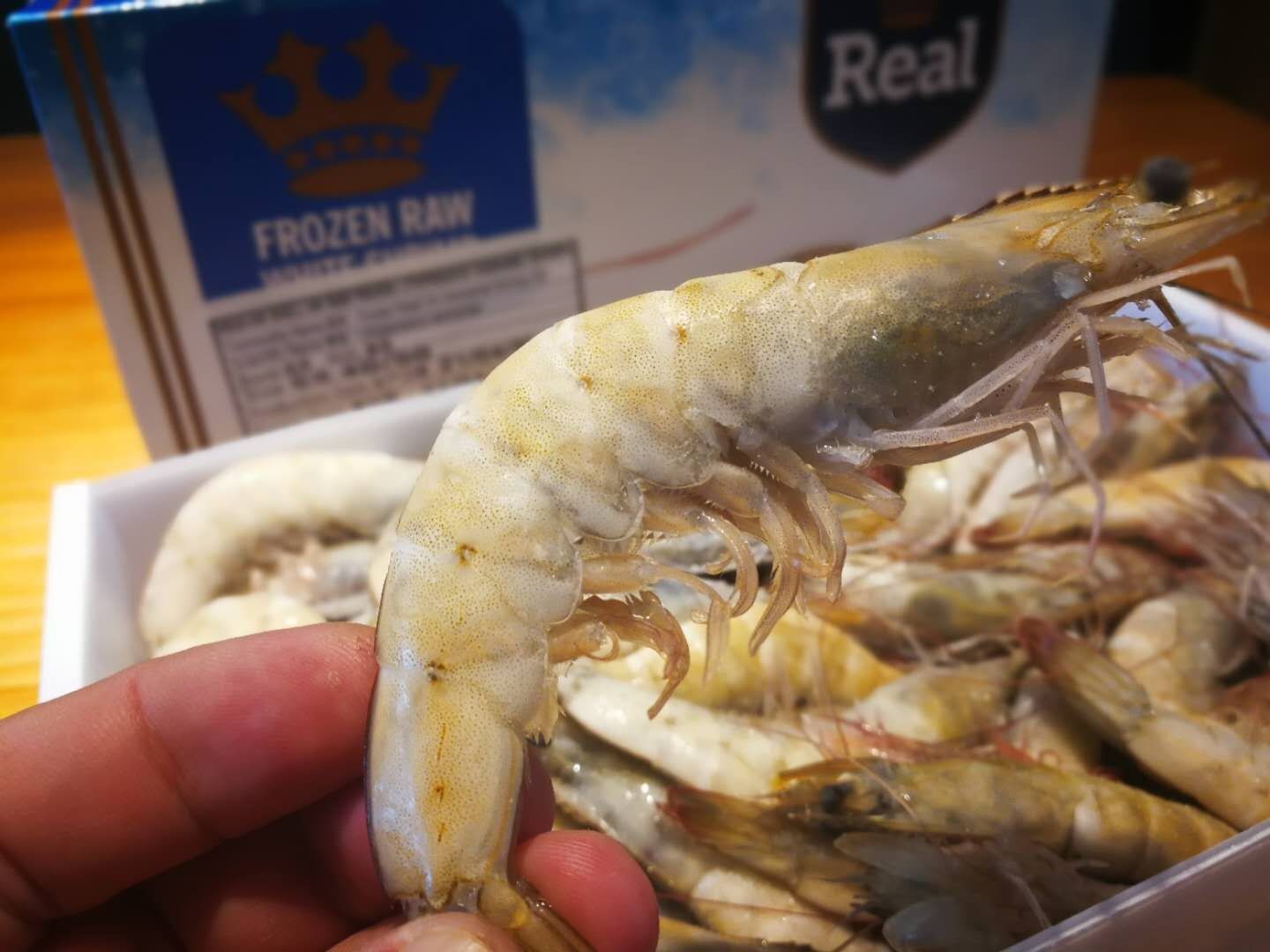 皇冠虾,(带核酸检测报告) 1.65无冰净重,肉质q弹,鲜甜紧实