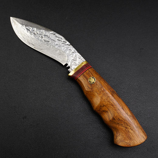 捷豹大马士革尼泊尔小狗腿弯刀酸枝木手柄 商品图1