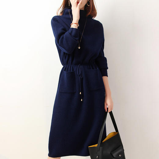 裁缝学苑 AG104 秋冬连衣裙纸样 女装服装高领收腰裙子样板裁剪图 商品图3