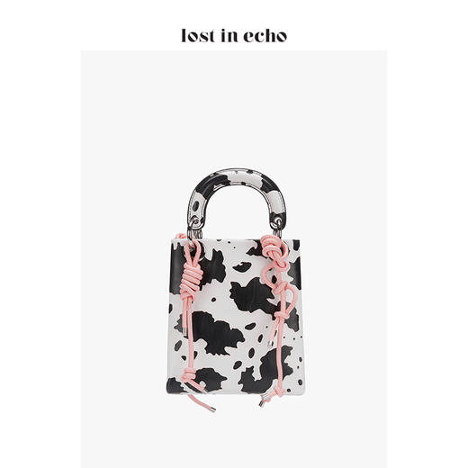 lost in echo绑带金属环扣小包奶牛纹 商品图1