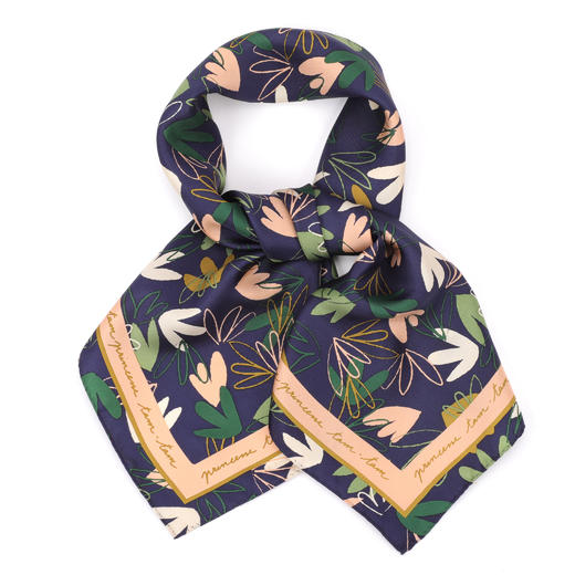 桑蚕丝印花方巾 商品图0