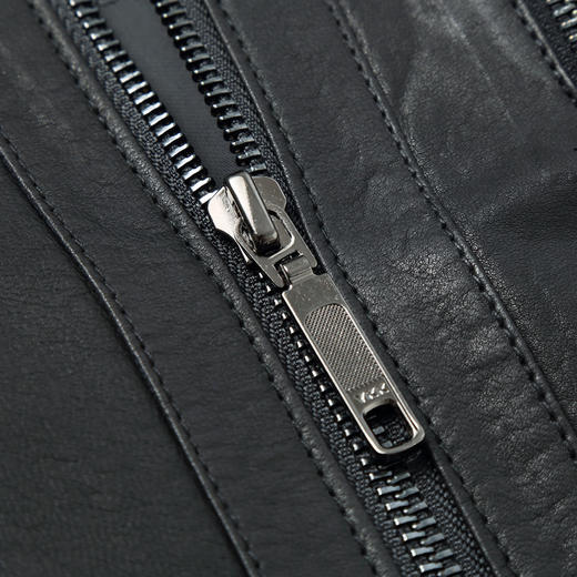 【真皮】大依优型大码薄皮衣翻领加肥加大绵羊皮外套休闲简约大号皮夹克皮草 商品图1