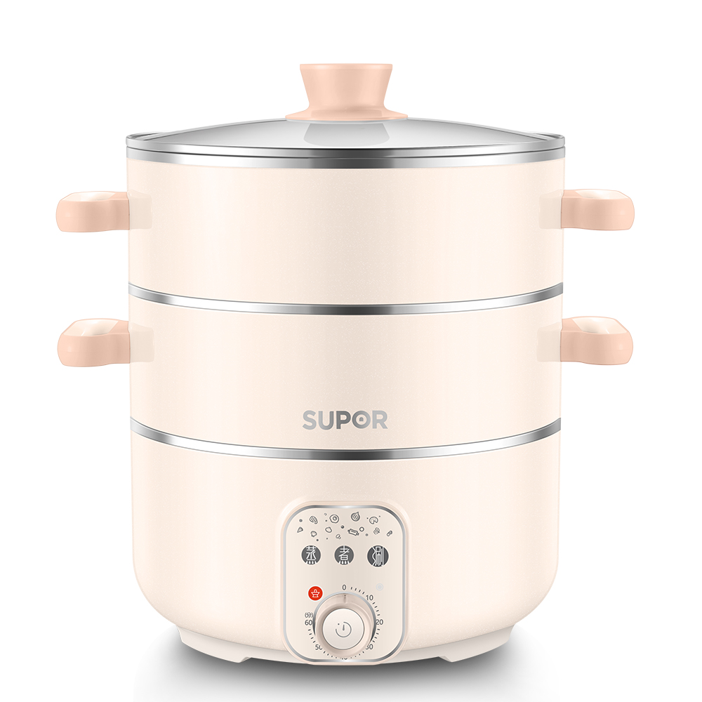 苏泊尔 电蒸锅ZN26YK18 底锅容量3L蒸笼容量8L