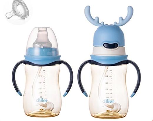 【母婴】迪乐贝尔奶瓶一杯三用吸管杯耐摔耐高温幼儿奶嘴杯 商品图1