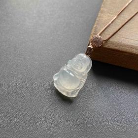 冰种厚庄翡翠站佛