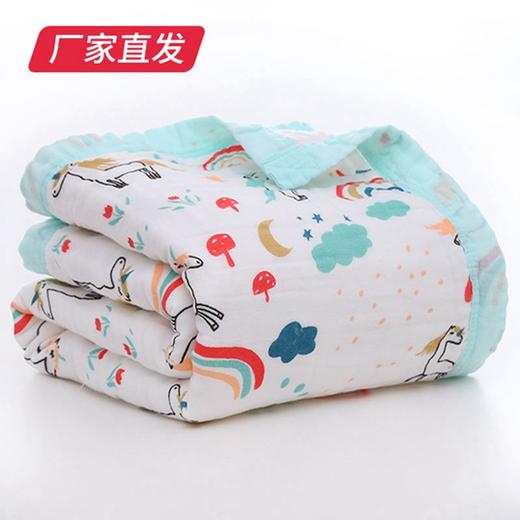 【UOVO】6层纱布宽边浴巾 110*110/条（图案随机）（厂家直发）   商品图3