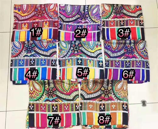 新疆西域风情印花大方丝巾【1.35*1.35】 商品图0