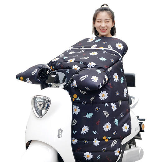 电动车挡风被冬季加厚加绒防水摩托电瓶车加大骑车冬新款罩防风罩 商品图8