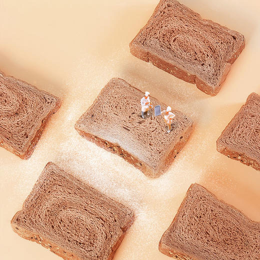 粗粮全麦吐司面包 350g/盒 10包 坚果全麦吐司 营养早餐搭配 佬食仁 包邮 商品图1