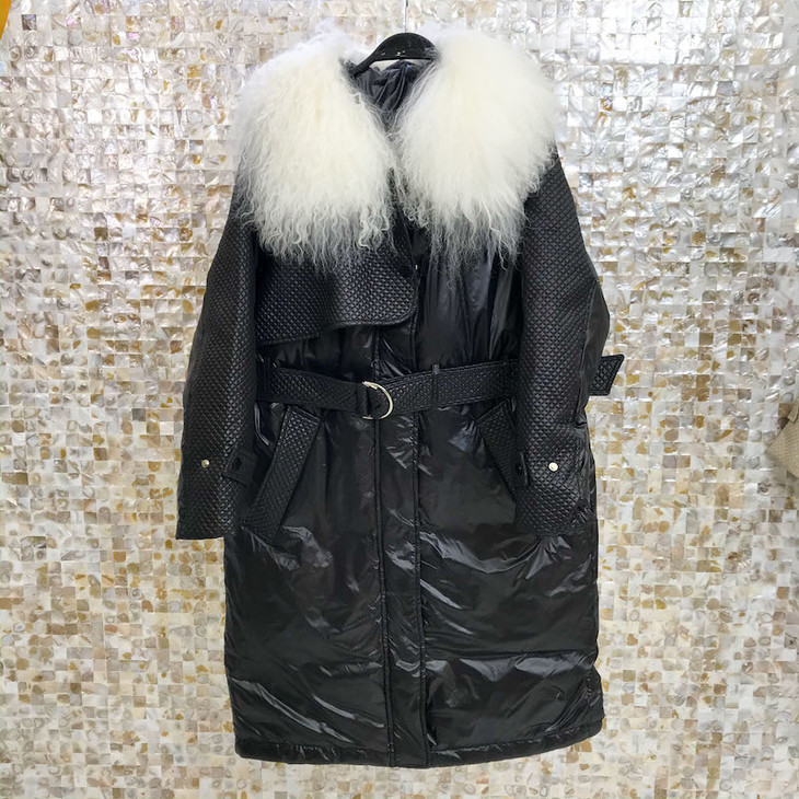 fz201167长款羊滩毛格绒大衣