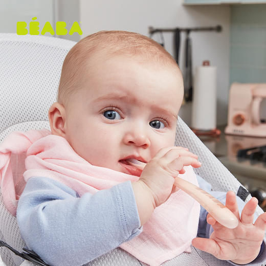 法国BEABA一阶段儿童硅胶软勺 4只装 宝宝碗勺餐具婴儿勺子新生儿软头勺 商品图3