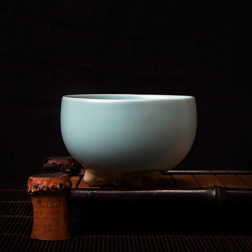 东道汝窑｜三羊开泰主人杯B杯（天青） 商品图1