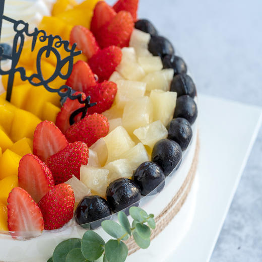 牛奶奶油蛋糕05 水果蛋糕  草莓蓝莓 大理同城送 商品图2