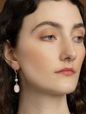 订购6周到｜Vintouch-Lovelies-粉色美人像 浮雕 珍珠 耳环［意大利设计师］