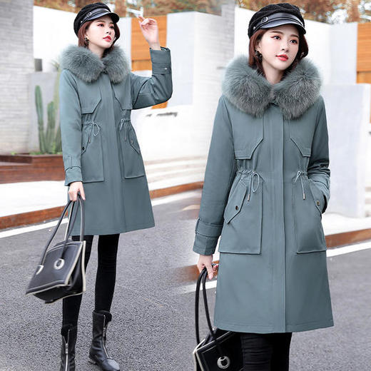 WZNH-YIXG8087-1休闲时尚显瘦连帽加厚棉服 商品图1