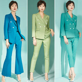IWY/个性职场精选长袖西装微喇长裤套装CP203230+203144