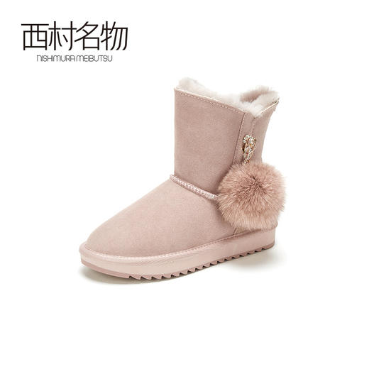 西村名物2020冬季新款雪地靴百搭加绒加厚保暖棉鞋短靴女靴T20DS42581 商品图1