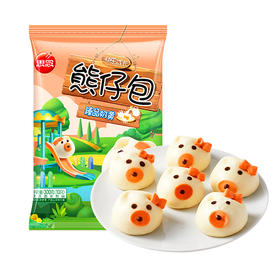 思念 儿童卡通包臻品奶黄熊仔包300g 10只