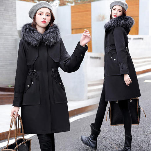 WZNH-YIXG8087-1休闲时尚显瘦连帽加厚棉服 商品图3