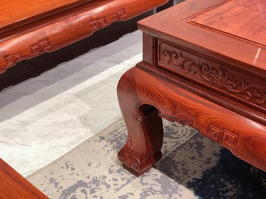 红桥红  家具严选  缅甸花梨（大果紫檀）  【直背 凤凰牡丹弧腿沙发 223八件套】 商品图4